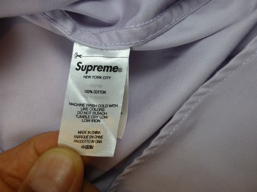 Supreme Shirt Long Sleeve Button-Up Lilac Pink Men’s Large Cotton EUC Skater Lux - Picture 5 of 10