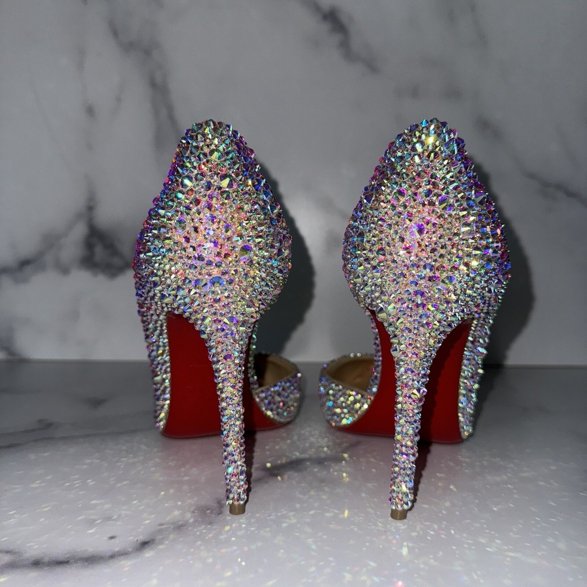 Christian Louboutin Iriza AB Aurora Borealis Strass Crystal Christian Louboutin Iriza AB Aurora Borealis Strass Crystal