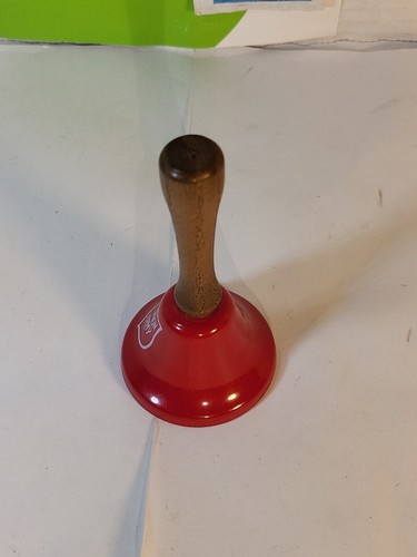 Authentic Salvation Army Red Metal Bell with Wood Handle Genuine Christmas Bell - Picture 3 of 5