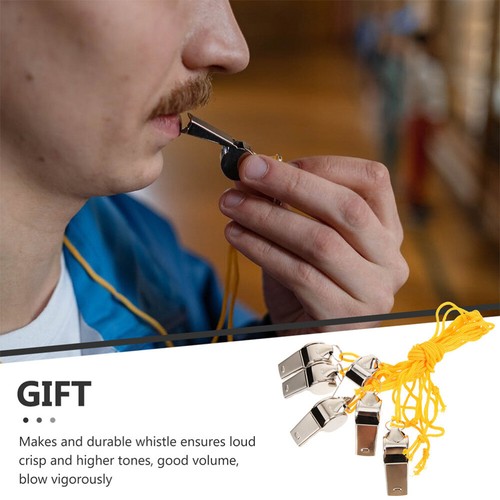12 Pcs Sports Whistle Fitness Safety achats Stainless Steel with Lanyard