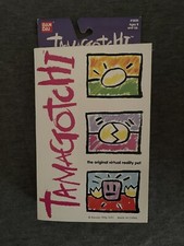 Vintage New Bandai Original TamaGotchi Pink and Yellow, 1996-1997 English