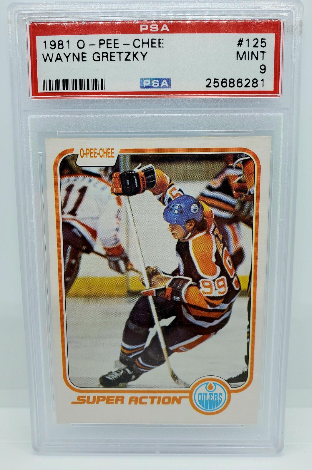 1981-82 OPC Wayne Gretzky PSA 9 MINT CARD #125 Super-Action π view 3