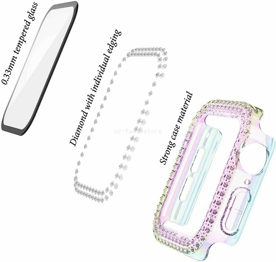 Для Apple Watch 11 10 9 8 7 6 5 4 SE 3 41/44/45 полный чехол протектор экрана - Изображение 4 из 4