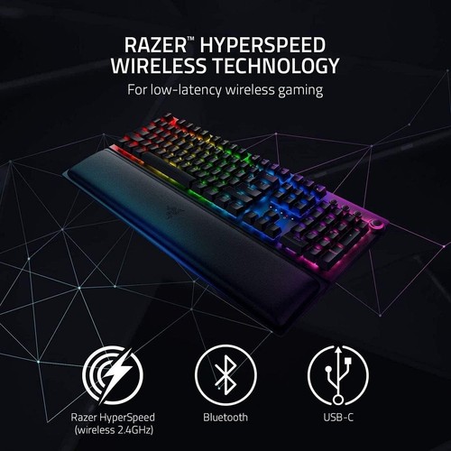 Tastiera meccanica GAMING Razer BlackWidow V3 PRO Wireless Switch VERDI LayoutUS - Foto 2 di 4