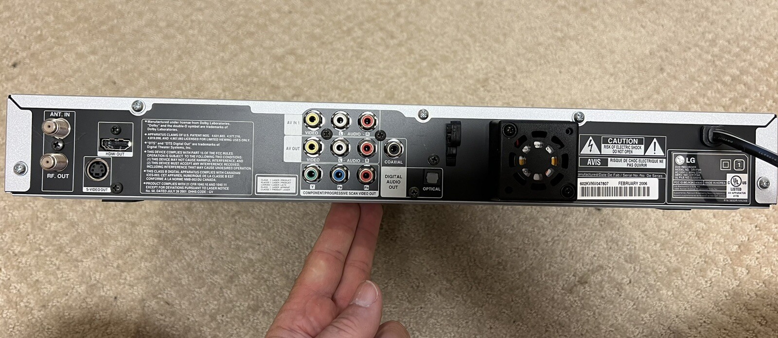 LG DR1F9H Super Multi DVD RecorderPlayer HDMI DVDRAM RW see