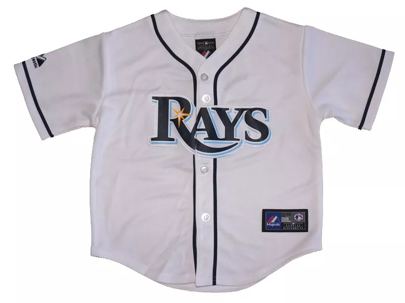 LONGORIA Tampa Bay Rays YOUTH Majestic MLB Baseball jersey HOME White