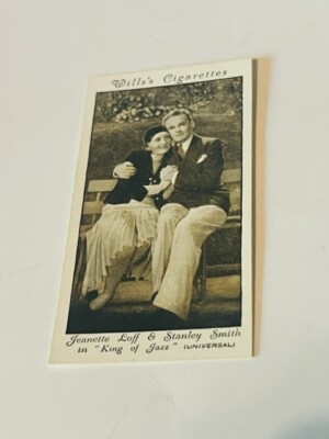 WD HO Wills Cigarette Tobacco 1937 Trading Card Cinema Stars King Jazz Loff  vtg