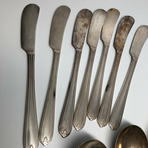 Menge 20 Vintage Erbstück Teller Edelstahl Besteck Teile ein Muster - Bild 3 von 8