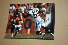 OAKLAND RAIDERS TAHIR WHITEHEAD #59 SIGNED AUTO 8X10 PHOTO STARTING LB POSE 1