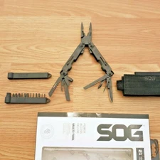 SOG Poweraccess Deluxe Multi Tool Pliers Blades Rulers Wire Cutter/Crimper Awl