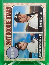 Dansby Swanson / Rio Ruiz 2017 Topps Heritage Rookie RC #76a MLB Atlanta Braves