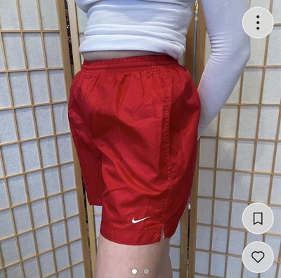 Vintage Nike Shorts Y2K Red White 2000s Women s Medium / Large Dead Stock