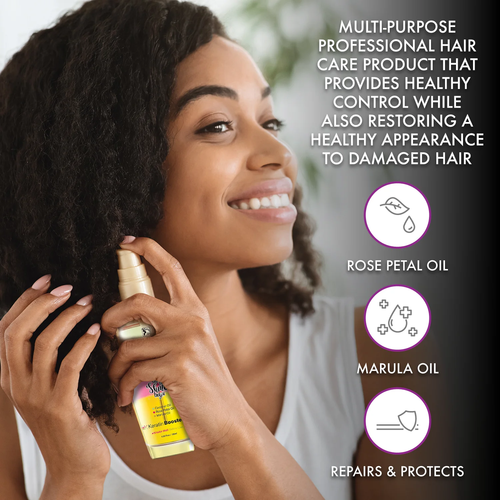 Flawless Magic Oil Hair Serum | Coconut Oil, Rose Petal Oil, & Marula Oil with K - Picture 4 of 11