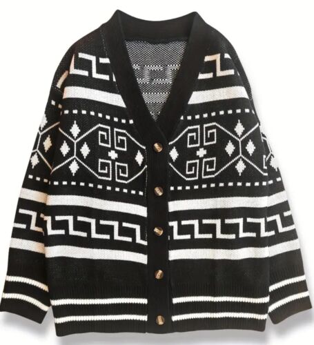 Mens Cardigan Sweater Comfy Outwear Knit Casual Long Sleeve Winter Big 2XL