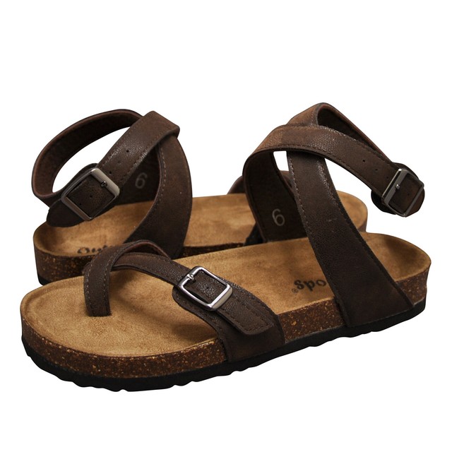 sandals with toe loop and ankle strap