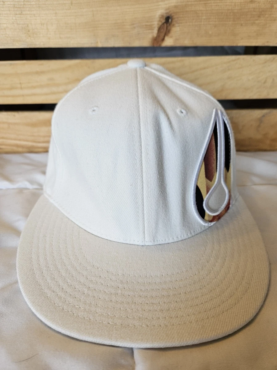 Hat eBay Design Yupoong Cap White Geometric | and Flexfit Brim S/M With Nixon Logo Size