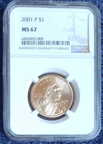 2001-P Sacagawea dollar, NGC MS67