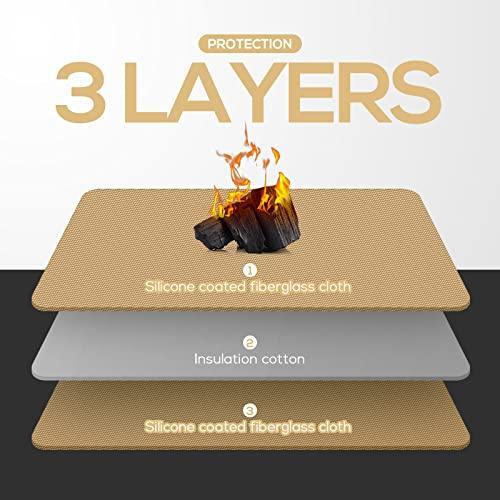 FLASLD Fireproof Fireplace Mat 28×48Inch Half Round Under Grill Mat Hearth Rug eBay