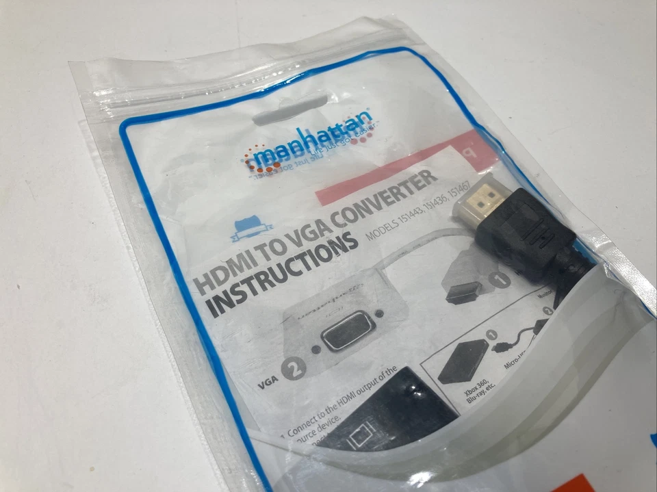 NEW Manhattan HDMI To VGA Converter Sealed New - Image 3 of 4