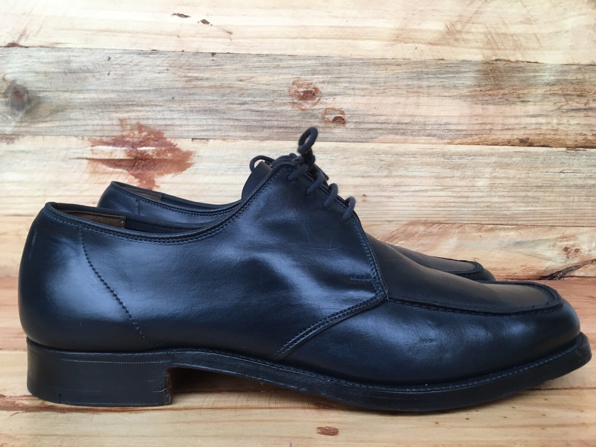 Crockett Jones Jersey For Gordon Scott Blue Oxford Leather shoes 