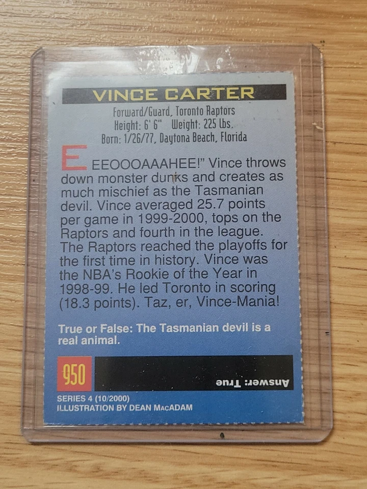 Vince Carter #950 NBA Sports Illustrated for Kids SI For Kids - Image 2 of 2