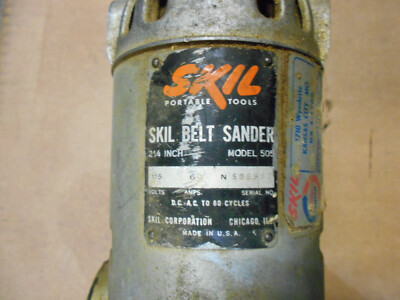 SKIL LOCOMOTIVE BELT SANDER Model 505 2 1/4''x 21''- 115 Volts 6 Amps Vintage USA