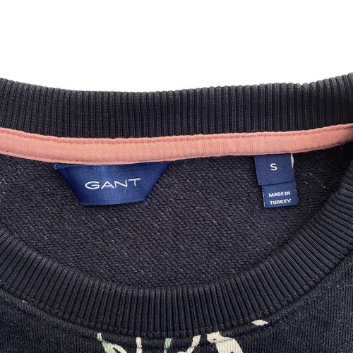 GANT Navy Blue Floral Print Crew Neck Sweater Jumper Size S - Picture 4 of 9