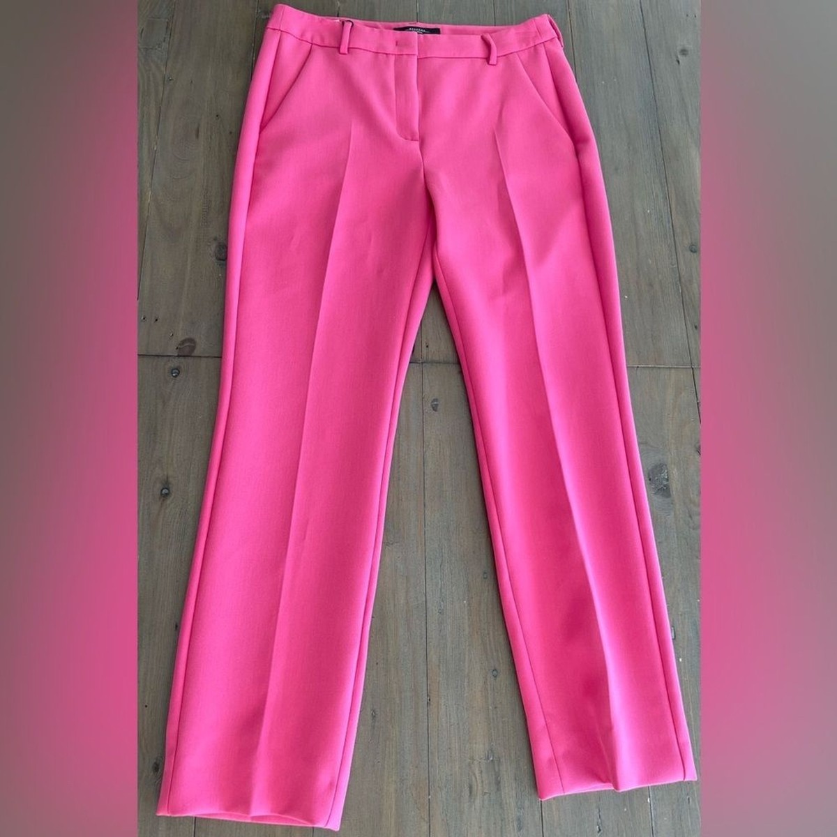 Weekend Max Mara hot pink cigarette style trouser pants NWT