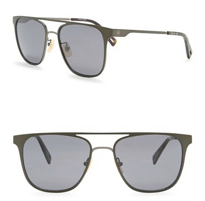 Óculos de sol G-Star Raw quadrado aviador armação texturizada lente azul cinza US$ 156 novo com etiquetas - Imagem 2 de 4