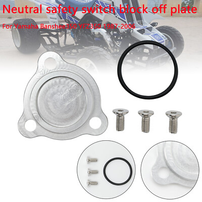 Neutral safety switch block off plate For Yamaha Banshee 350 YFZ350 87-06 U1