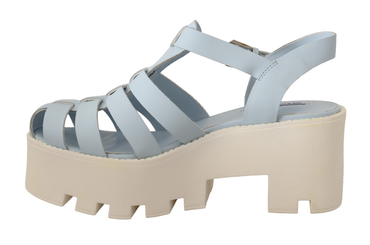 WINDSORSMITH Shoes Sandals Blue Cage Platform Ankle Strap