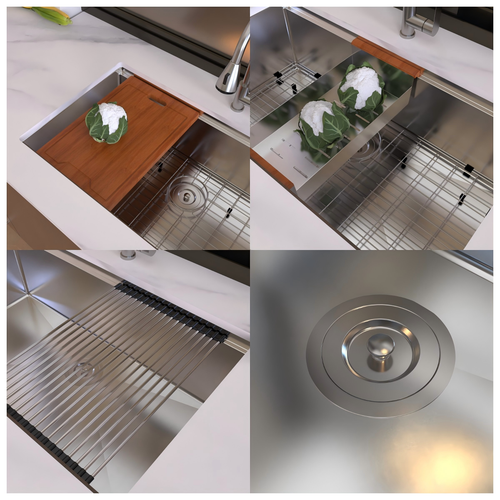 Royal Sink Workstation Serie - Premium Edelstahl Küchenspüle, integriert - Bild 4 von 29