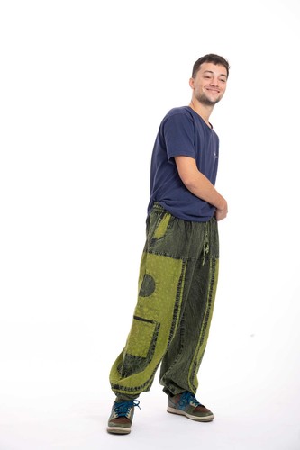 Geometric Flower of Life Jeans, Hippy Festival Trousers, Unisex Psy Rave Pants - Picture 5 of 29
