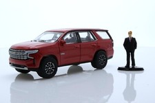 2022 Chevy Tahoe LT Texas Edition SUV  & Figure 1:64 Scale Diecast Model Red