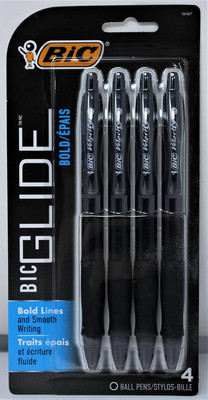 Vlgbp41-Blk Black Velocity Bold Ball Pen 4 Count
