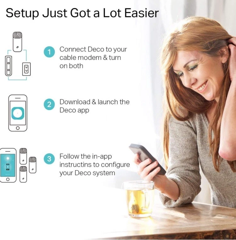 TP-LINK Deco M4 Home Mesh Wi-Fi System - Pack of 3 - Image 3 of 4