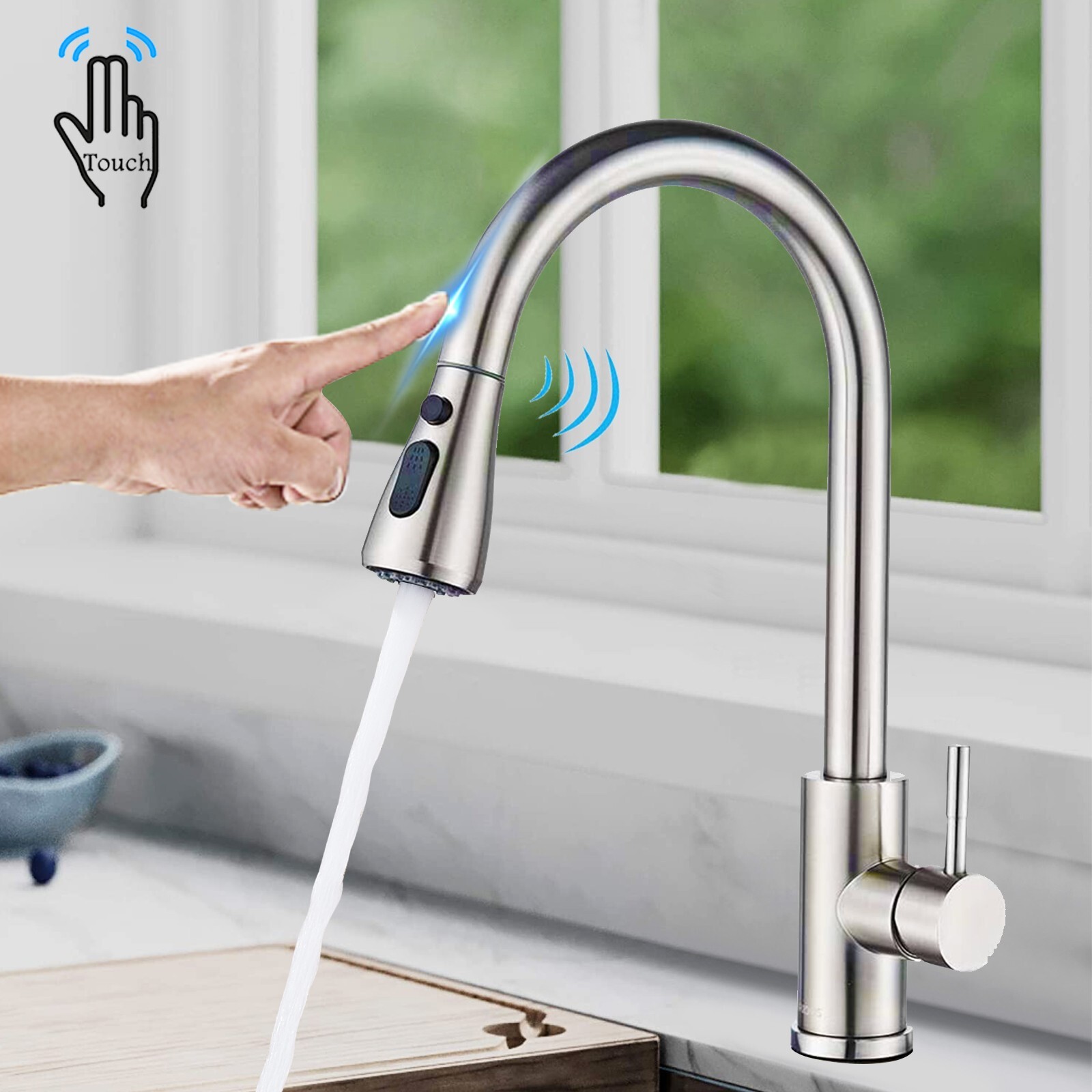 Motion Sensor Kitchen Faucet Dandk Organizer