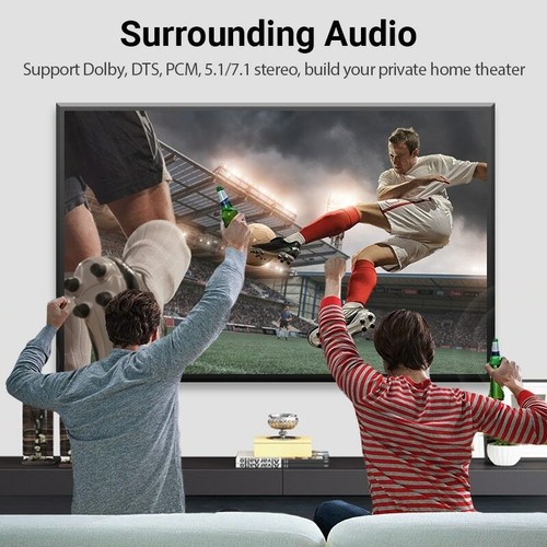 Digital Optical Audio Cable Toslink SPDIF Coaxial Cable for Amplifiers Xbox PS4 - Picture 2 of 17