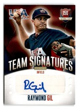 2014 Raymond Gil Panini USA Baseball Rookie Auto 133/299 - Oakland Athletics