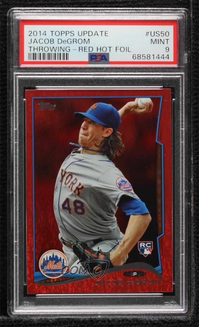 2014 Topps Update Red Hot Foil Jacob deGrom #US-50 PSA 9 MINT 05ns