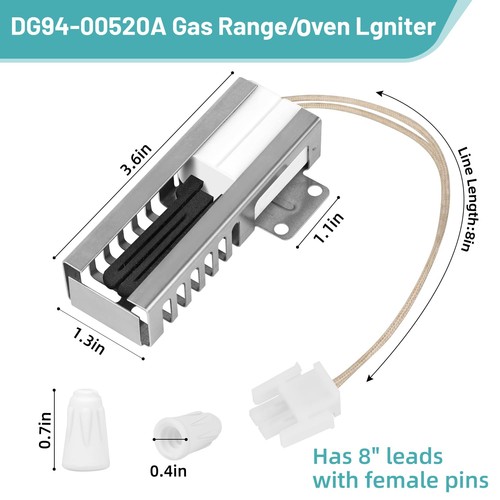 Upgraded DG94-00520A Gas Range Oven Igniter Fit for Samsung NX58F5500SS...  - Picture 2 of 7
