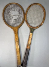 Vintage Antique Harry C Lee Racket Slotted Handle & A G Spalding Bros Kro Flite