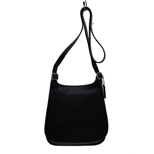 Must Have! Vintage COACH 9135 Small Hippie Flap Crossbody Bag 90s Black Leather - Bild 1 von 6