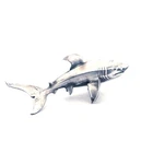 Shark 1 oz Gold Spartan 999+ Pure Silver Statue – Luxury Collectible Gift
