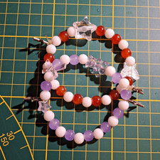 2x elastisches Perlenarmband Set Kunststoff, ...