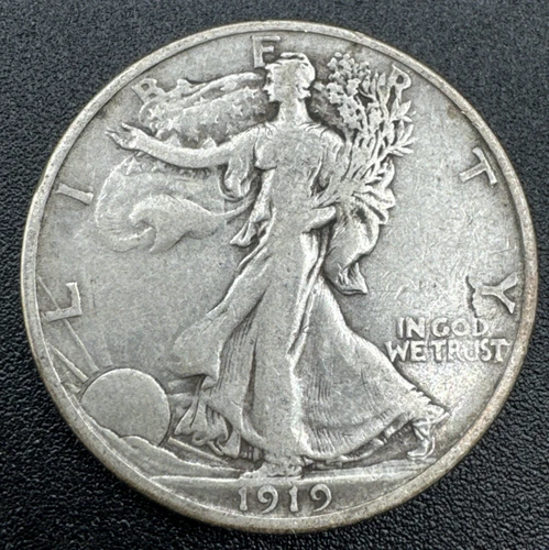 1919 S Walking Liberty Silver Half Dollar