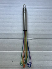 Kuhn Rikon Butterfly Whisk Silicone Coated Rainbow Colors 11 Inch