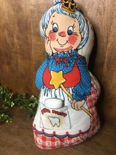 Vintage Tooth Fairy Pillow Doll Nostalgia Handmade Cloth Doll 15" Whimsical 70s