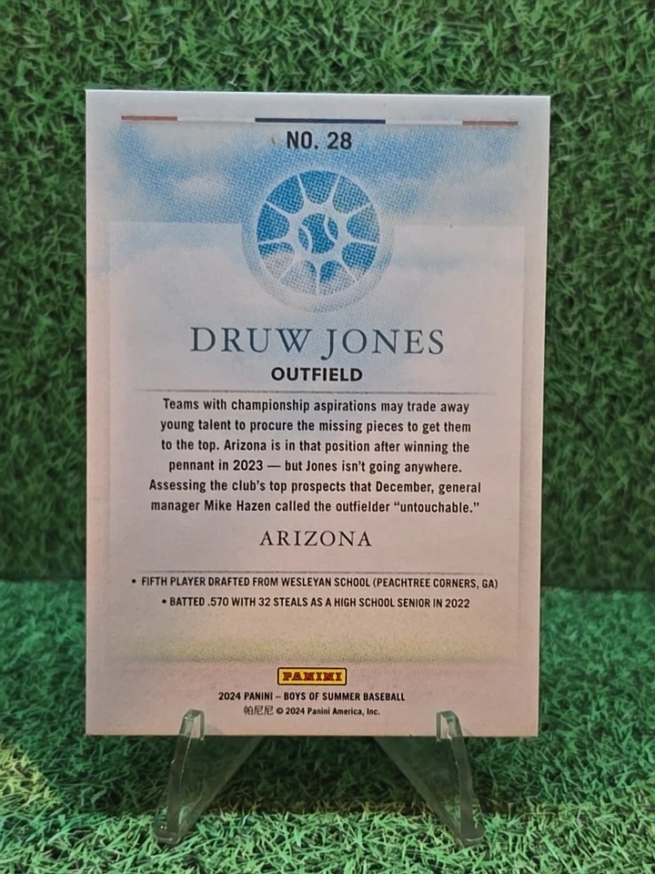 2024 Panini Boys of Summer - Druw Jones #’d 15/25 (RC) - Image 2 of 2
