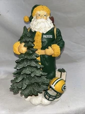 Green Bay Packers Santa Claus Figurine 7.5” Tall The Memory Company Limited 2001